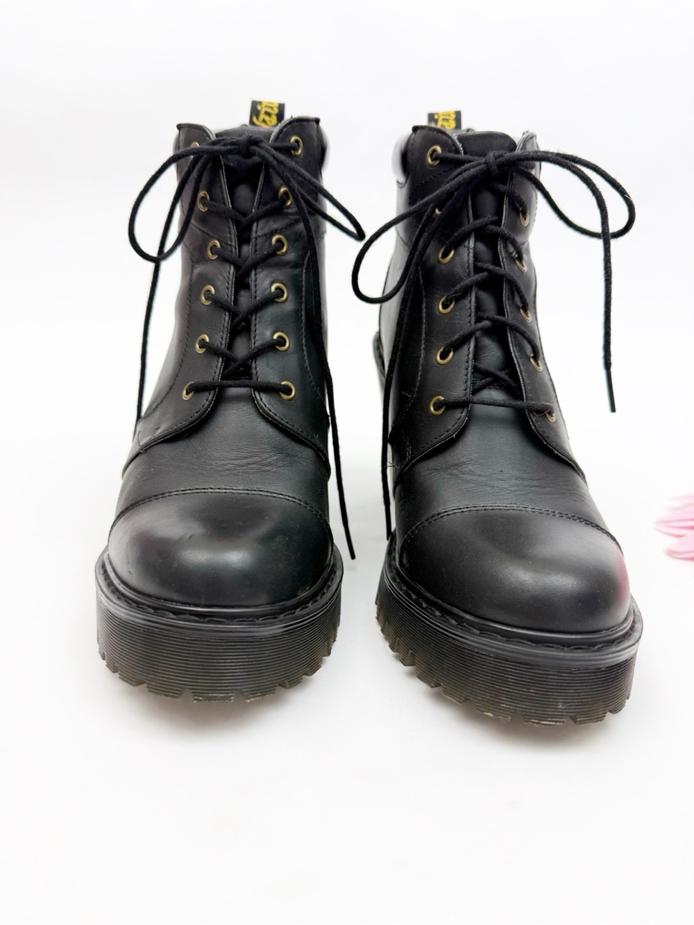 Dr. Martens Averil Leather Heeled Ankle Boots Black - Picture 3 of 14